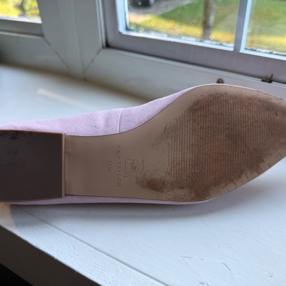 ANNE TAYLOR OPAL BLUSH SLIP ON SUEDE SHOES - Picture 6 of 10